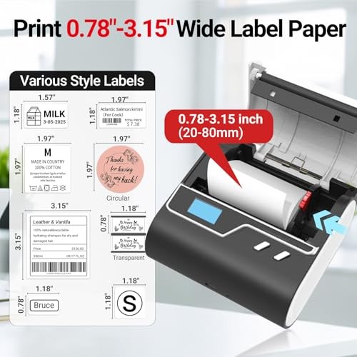 Bluetooth Label Maker Z3 with 1/2/3 Inch Tape Portable Label Printer Bluetooth Label Maker Z3 with 1/2/3 Inch Tape Portable Label Printer