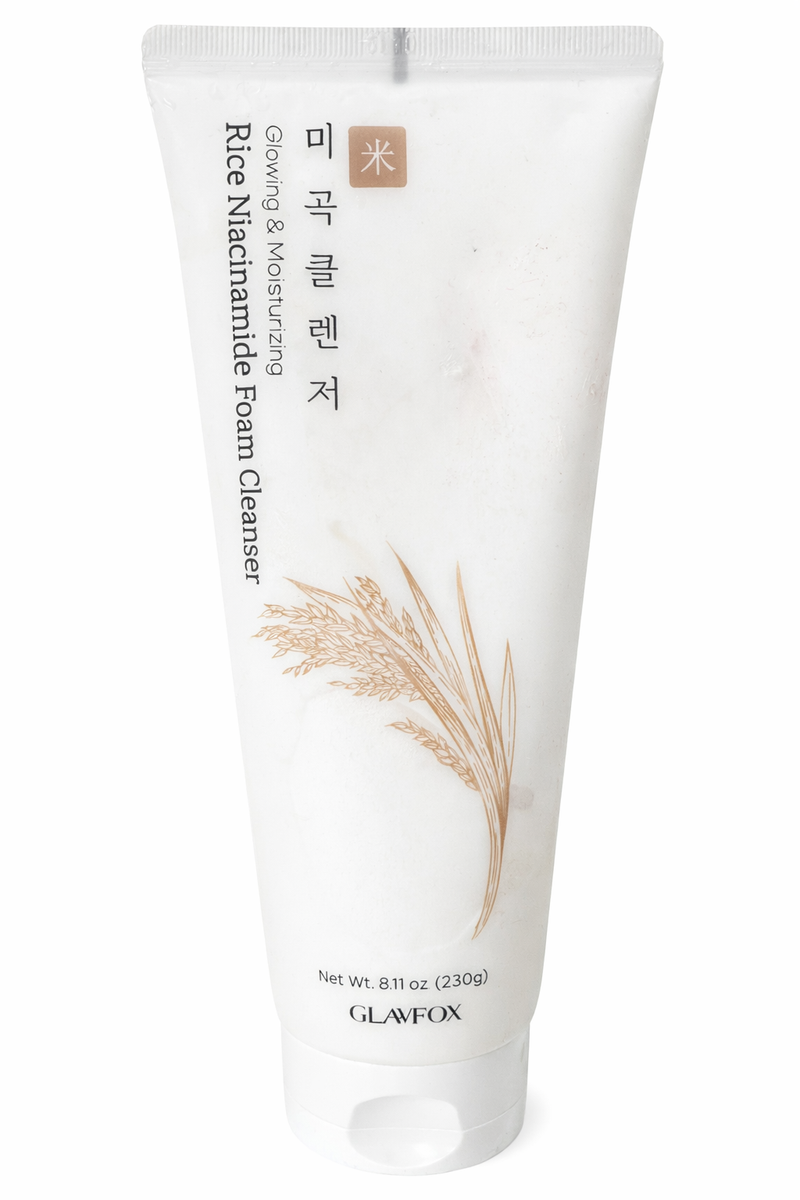 GLAMFOX Rice Niacinamide Foam Cleanser Brightening – 230g / 8.11