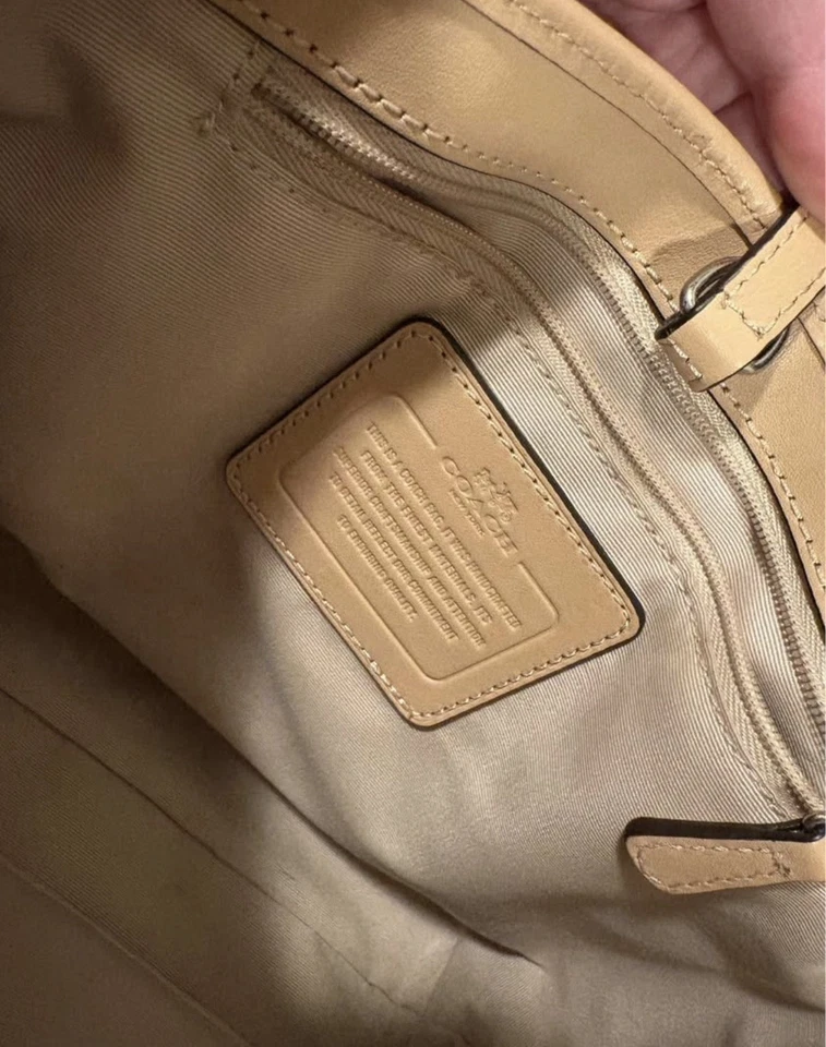 Y2K  Coach Peyton Zebra Print Top Handle Small Tote (F52532) in pink and white - Image 3 of 3