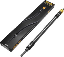 Drill Bit Holder, 12-Inch Flexible Extension, Quick-Release with 1/4-Inch Hex Sh