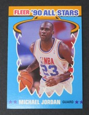 Michael Jordan BULLS HOF 1990 Fleer All Stars Insert Card # 5 RAW