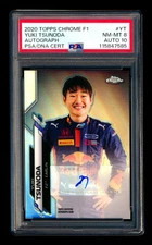 2020 Topps Chrome F1 Yuki Tsunoda RC Refractor Autograph /541 PSA 8 DNA Auto 10!