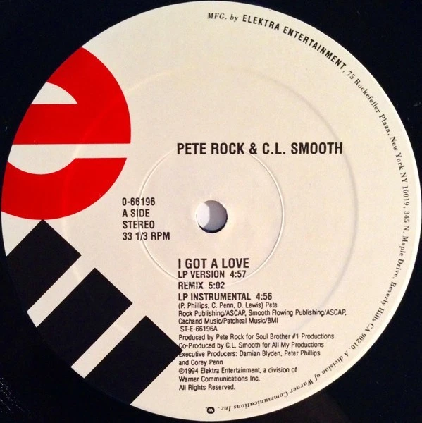 Pete Rock & C.L. Smooth – I Got A Love / The Main Ingredient (Elektra) 1994 12" - Image 4 of 4
