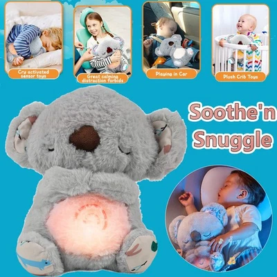 MARKENLOS Schlummer Otter Baby Plüsch Kuscheltier mit Atembewegung und Musik Spielzeug DHL