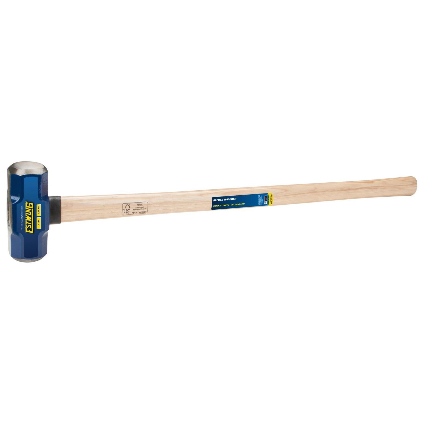 Estwing 31304 ESH-736W Hickory Shaft Sledge Hammer, 3.2kg/7lb - Image 2