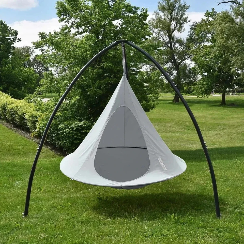 Vivere Double Cacoon Hanging Chair 2-Person Hammock Pod Indoor Outdoor Use - Image 2 of 3