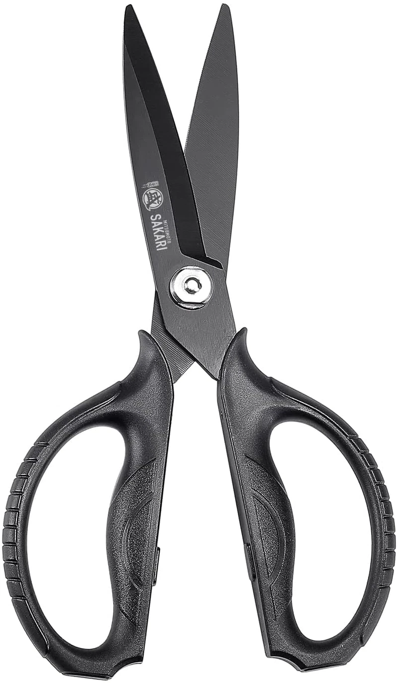 MITSUMOTO SAKARI Japanese Kitchen Scissors, All Purpose, Black Titanium Plated H
Opens in a new wind
