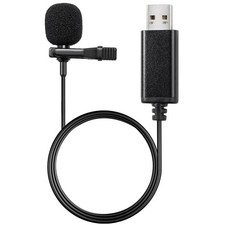 USB Interface Lavalier Microphone for Laptop Live Conference Recording, USB Inte