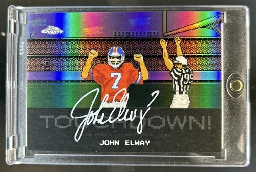 2025 Topps Chrome John Elway Tecmo Bowl Auto Autograph SSP #TA-JE Broncos