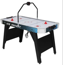 54" Air Hockey Table with LED Electronic Scoring  Powerful Motor, Large Arcade