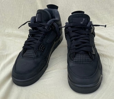 Nike Air Jordan 4 Retro Black Cat Triple Black Gr. 44,5 US 10.5 Top Zustand