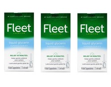 Fleet Liquid Glycerin Suppositories 4 Each Pack of 3 