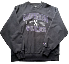 VTG Northwestern Wildcats Champion Reverse Weave Sweatshirt L Heavyweight Shirt