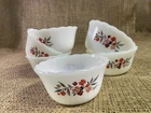 Vintage~Fire King, Primrose Milk Glass Custard Cups/Dessert Bowls-6oz-Set of 6