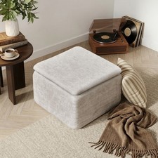 Ottoman Foot Rest, Plush Corduroy Poufs Foot Tool Fluffy Boneless Couch Footres