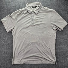 Travis Mathew Polo Shirt Mens XL Gray Golf Short Sleeve Stretch Performance