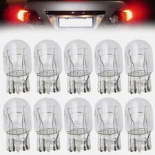 10X T20 7443 1891 21/5W Clear Glass Turn Signal Stop Brake Tail Light Bulbs &