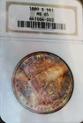 1880 S MORGAN DOLLAR NGC MS65***END ROLL TONER**AWESOME RAINBOW**PQ+++ NR #76296