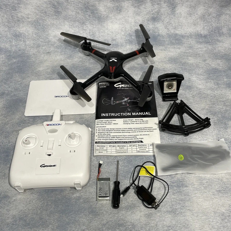 DROCON Cyclone 6-axis Gyro Quad-copter 310 mm x 60 mm Drone - Image 2 of 4