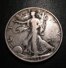 OLD US COINS 1937 S  SILVER WALKING LIBERTY HALF DOLLAR 50 CENTS