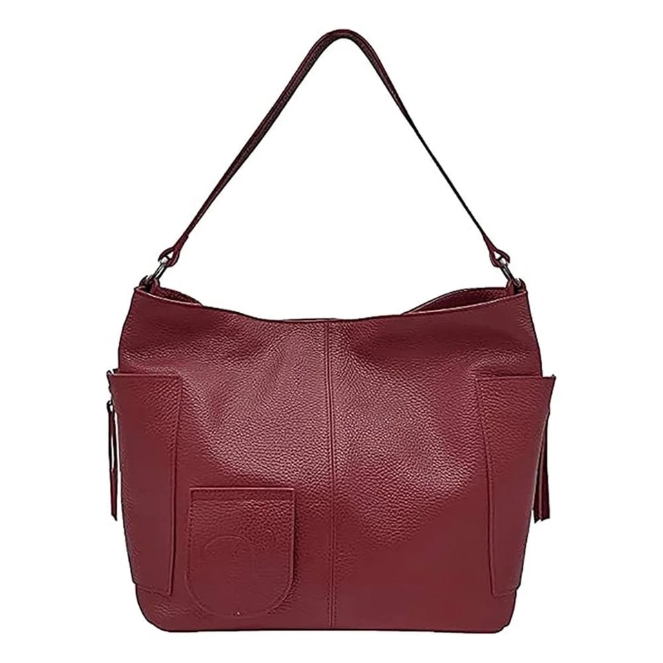 NEW PortoVino 100% Italian Leather Wine Purse Crimson Holds 1.5L Christmas Gift - Image 3 of 4
