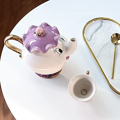 Cartone Animato Nuovo La Bella e la Bestia Teiera Tazza Mrs Potts Chip Teiera Tazza Una Se... - Foto 6 di 8