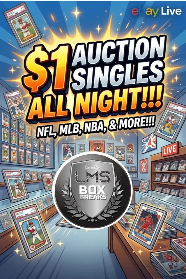 9/23🚨$1 AUCTION SINGLES ALL NIGHT!!! NFL, MLB, NBA, & MORE!!!💲🔥🎉