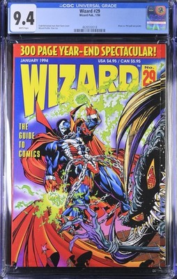 Wizard Magazine #29 CGC 9.4 NM Spawn Bart Sears cover Poster 1994 Todd McFarlane