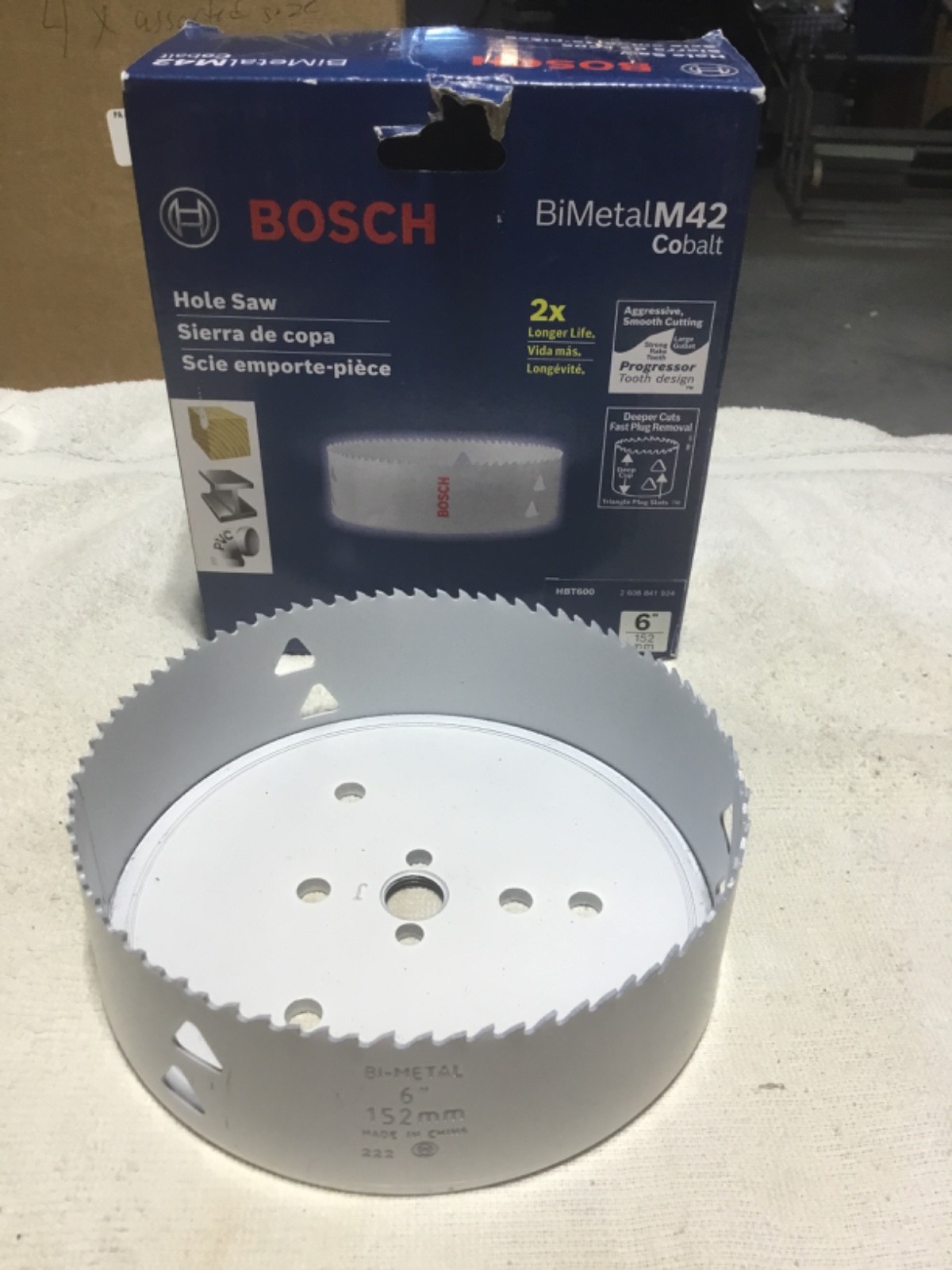 BOSCH HBT600 6" BI-METAL M42 COBALT HOLE SAW BRAND NEW IN THE BOX NEVER USED