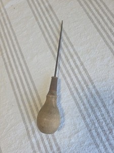 Vintage Scratch Awl Scribe Wood Handle Metal Shaft