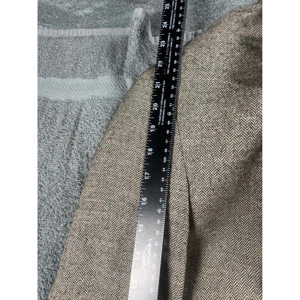 Jos A Bank Men's Wool Blend Herringbone Blazer Sport Coat Jacket Beige Tan XL - Image 4 of 4