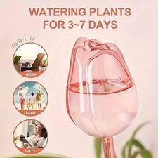 Pink Tulip Plant Watering Globes – Automatic Self Watering Bulbs for Indoor & Ou