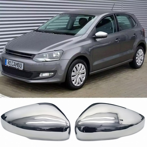 Edelstahl Spiegelkappen Passend FüR VW Polo V | Typ 6R, 6C | 2008-2017-image