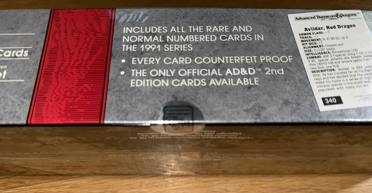 【激レア】アドバンスド・ダンジョンズ&ドラゴンズトレーディングカード　1991年 1991 TSR Advanced Dungeons Dragons Trading Cards Factory Set