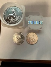 2018 South Africa Silver Kruggerand 1 ounce BU tube of 20 coins, 1 ounce bullion