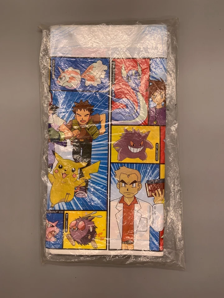 De colección Pokemon Plástico Mantel Ropa de Diseño Nintendo Ash Pikachu 1998 SELLADO Foto 2 de 3