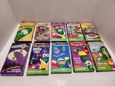 Veggie Tales VHS Lot of 10 Tapes VHS Big Idea Lyrick Studios