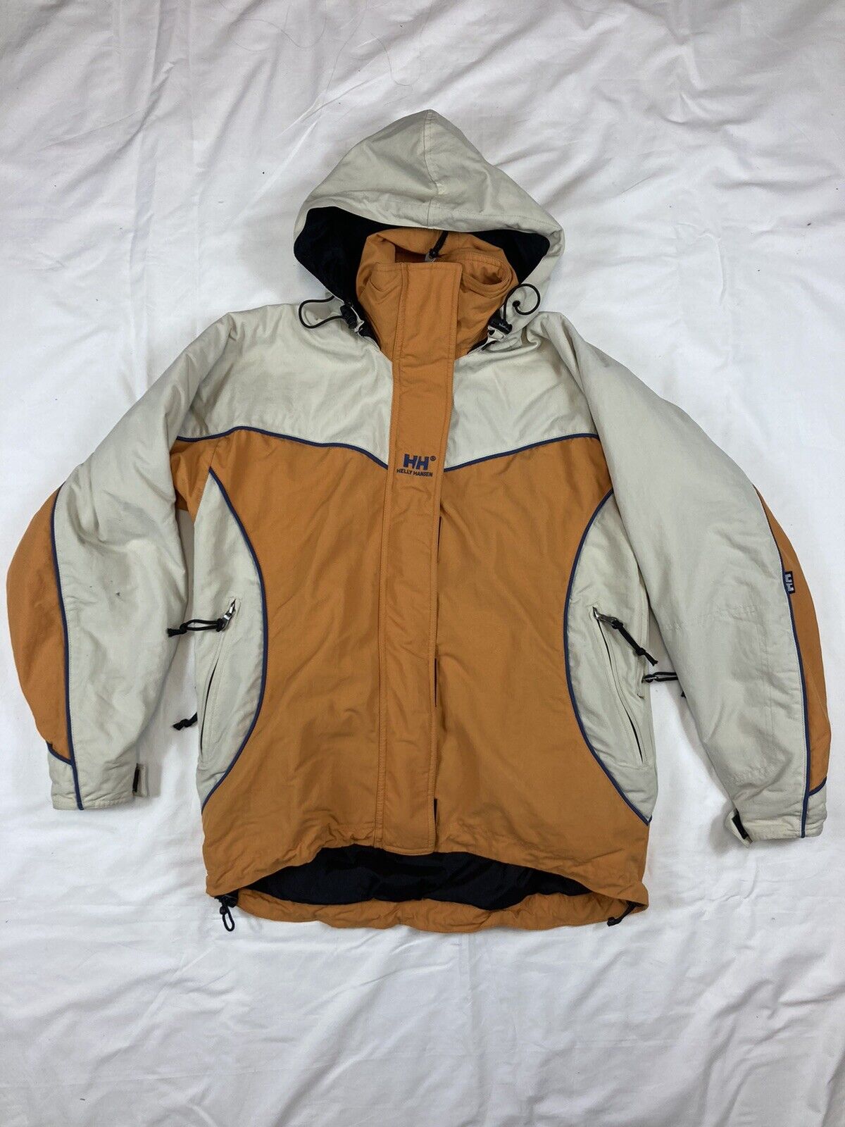 Vintage 90s Helly Hansen Women Sz Small Orange Ad… - image 1