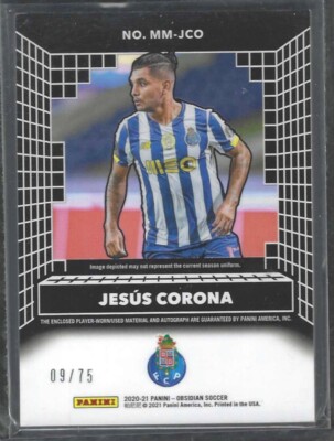 1/1 JESUS CORONA 2020-21 PANINI OBSIDIAN MATRIX PURPLE PATCH AUTO 