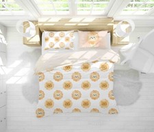 3D Lions Heads Pattern Cartoon Quilt Cover Set Duvet Cover Bedding Pillowcases