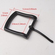 3.9cm Heavy Duty Single Prong Belt Buckle Black Metal Buckle Replacement
