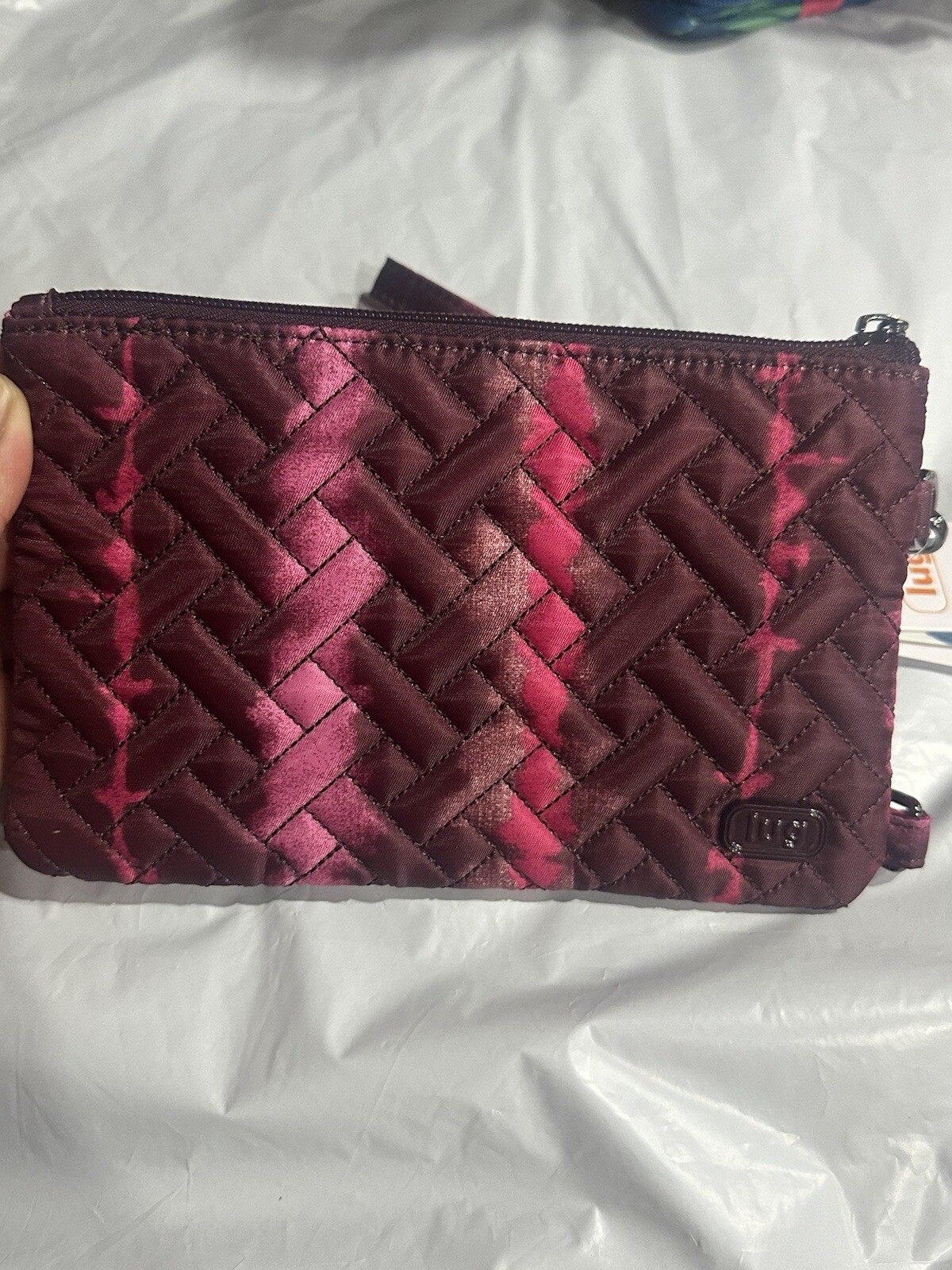 Lug Peekaboo Convertible Wristlet Phone Pouch RFID Red/Maroon