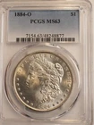 1884 O MORGAN Silver Dollar **PCGS MS63 - BRIGHT WHITE** FREE SHIPPING! G1311