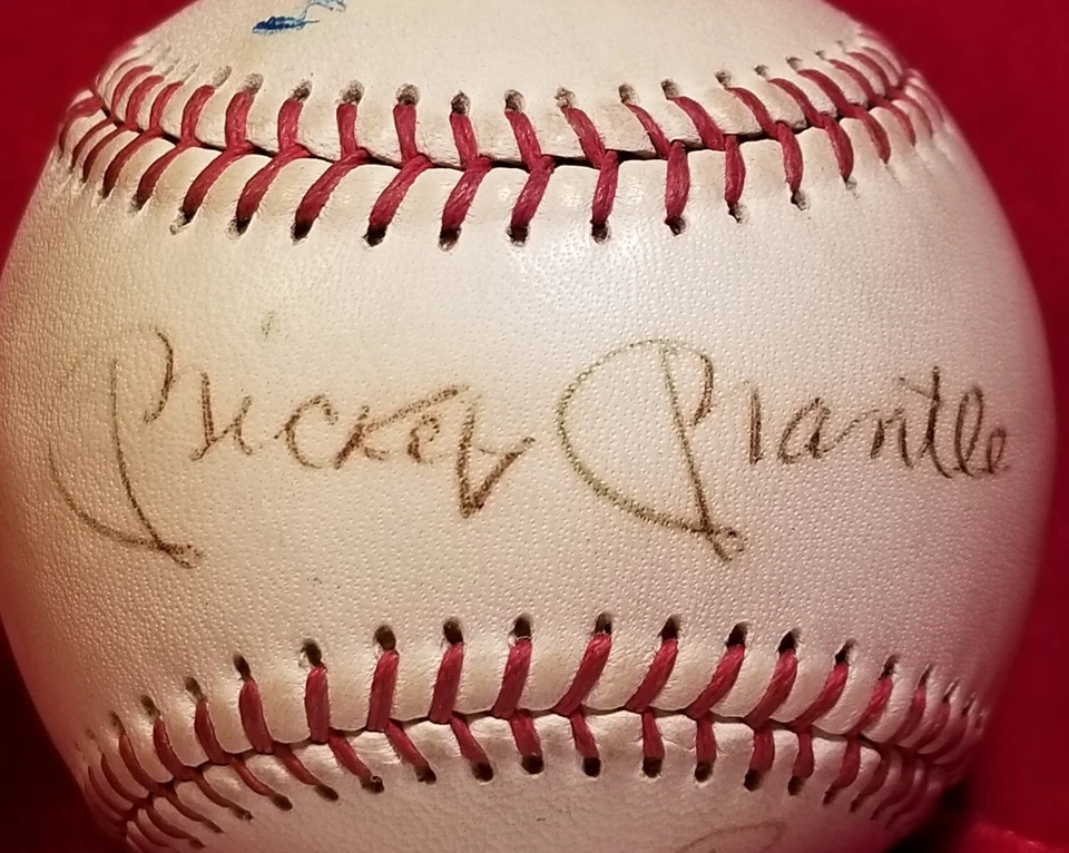 1969-70 MICKEY MANTLE Signed Ball HOF Yankees vtg Auto Atlanta Braves Team JSA - Image 2 of 4