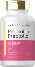 Probiotics for Women  Prebiotics  50 Count  Vegetarian  by Carlyle