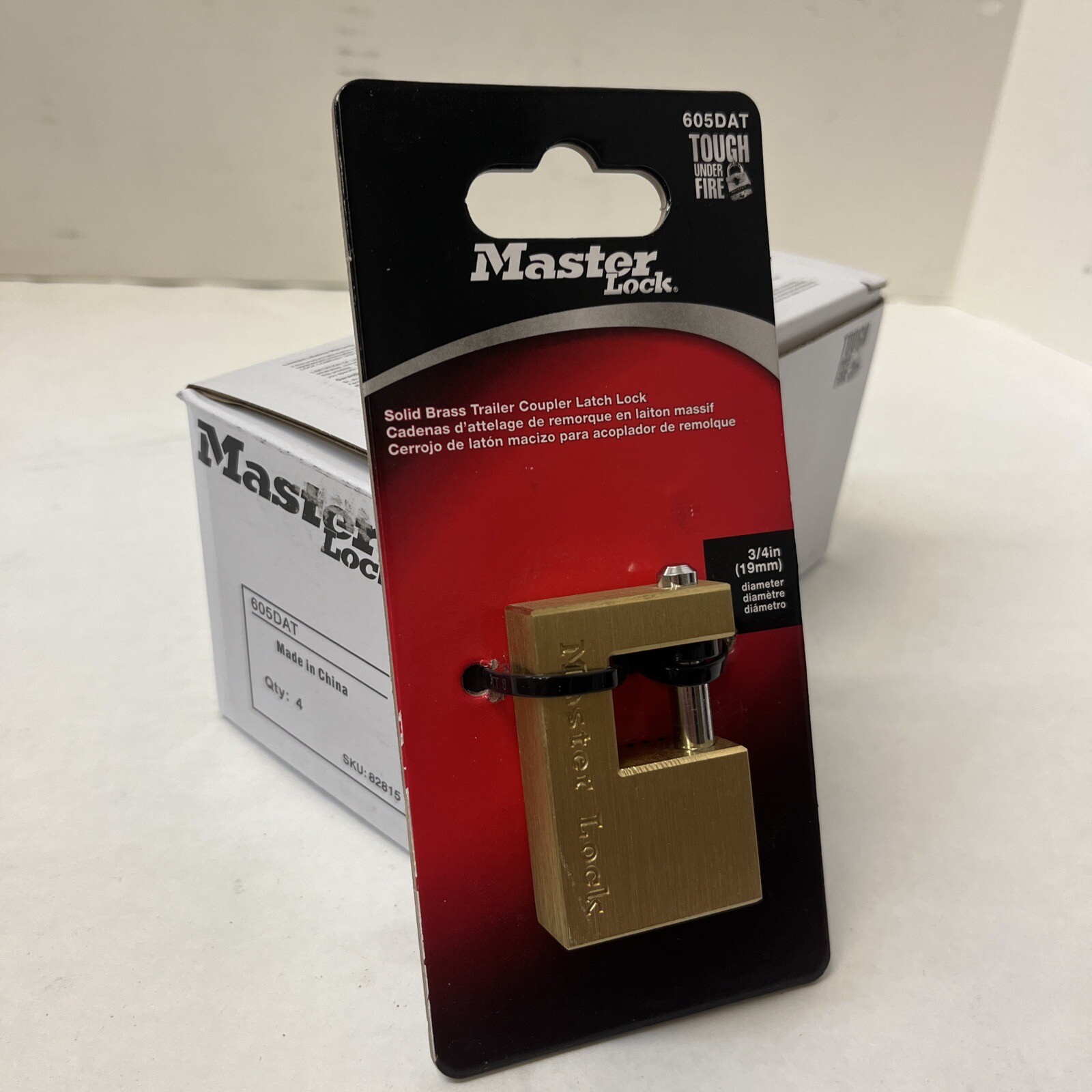 Master Lock® Coupler Latch LockSolid Brass Trailer Lock (605DAT) Lot