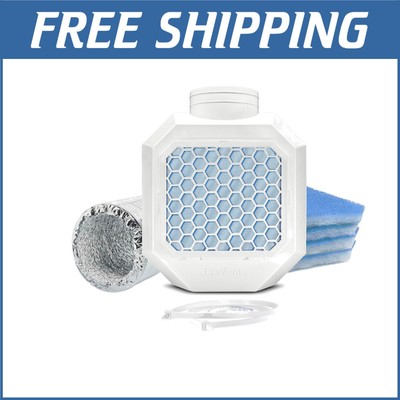 All-in-One Indoor Dryer Vent System - 8ft Duct with Washable Filters Included