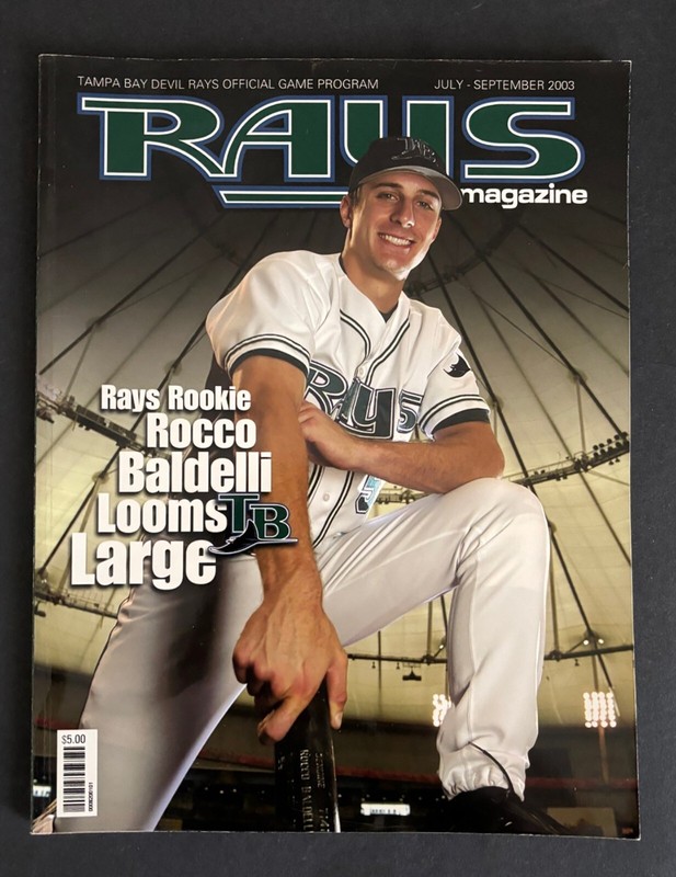 2003 Tampa Bay Devil Rays Souvenir Program Rocco Baldelli