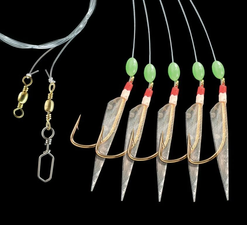 DEGA Norwegen-Paternoster mit echter Fischhaut Gr. 2/0-12/0 Dorschvorfach Dorsch - Bild 2 von 3