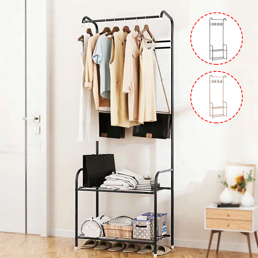 Clothes Rail Rack Garment Hanging Display Stand Coat Hat Shoe Storage